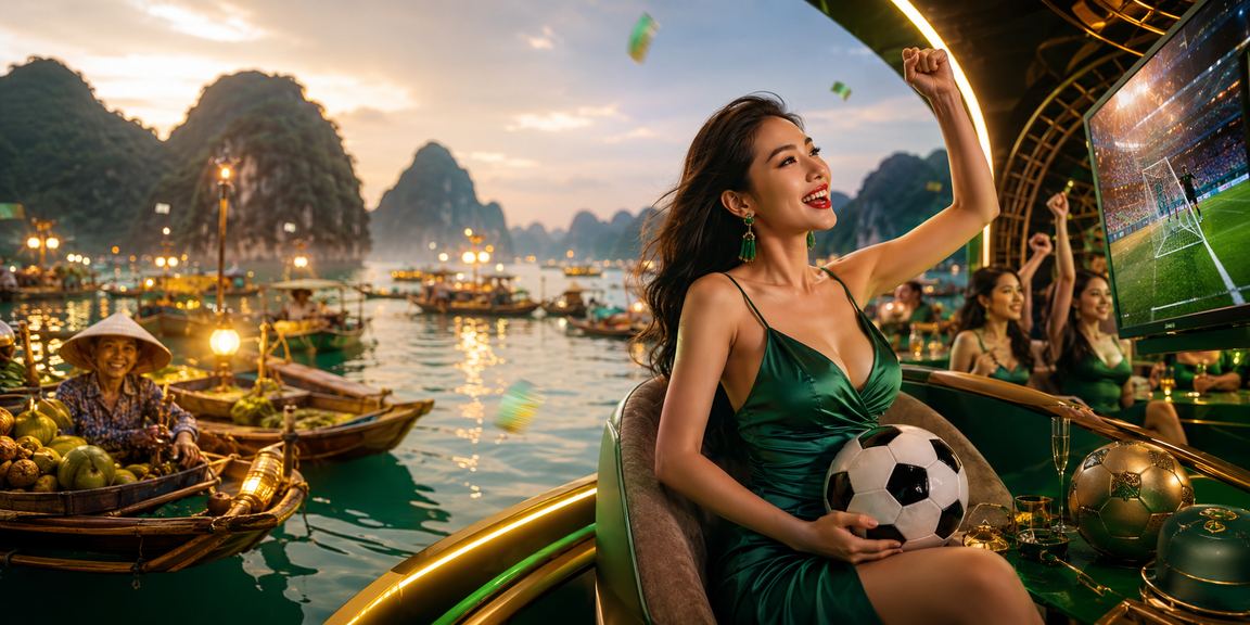 Lễ hội cá cược tại vịnh Hạ Long với không khí sôi động và ánh đèn rực rỡ về đêm