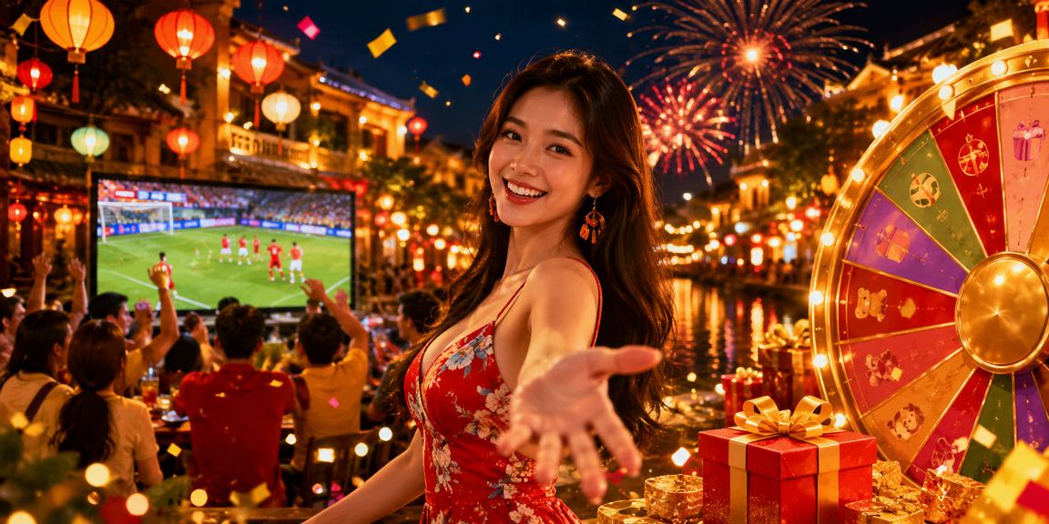 Không khí rút thăm may mắn tại chợ đêm Hội An – khuyến mãi 14b
